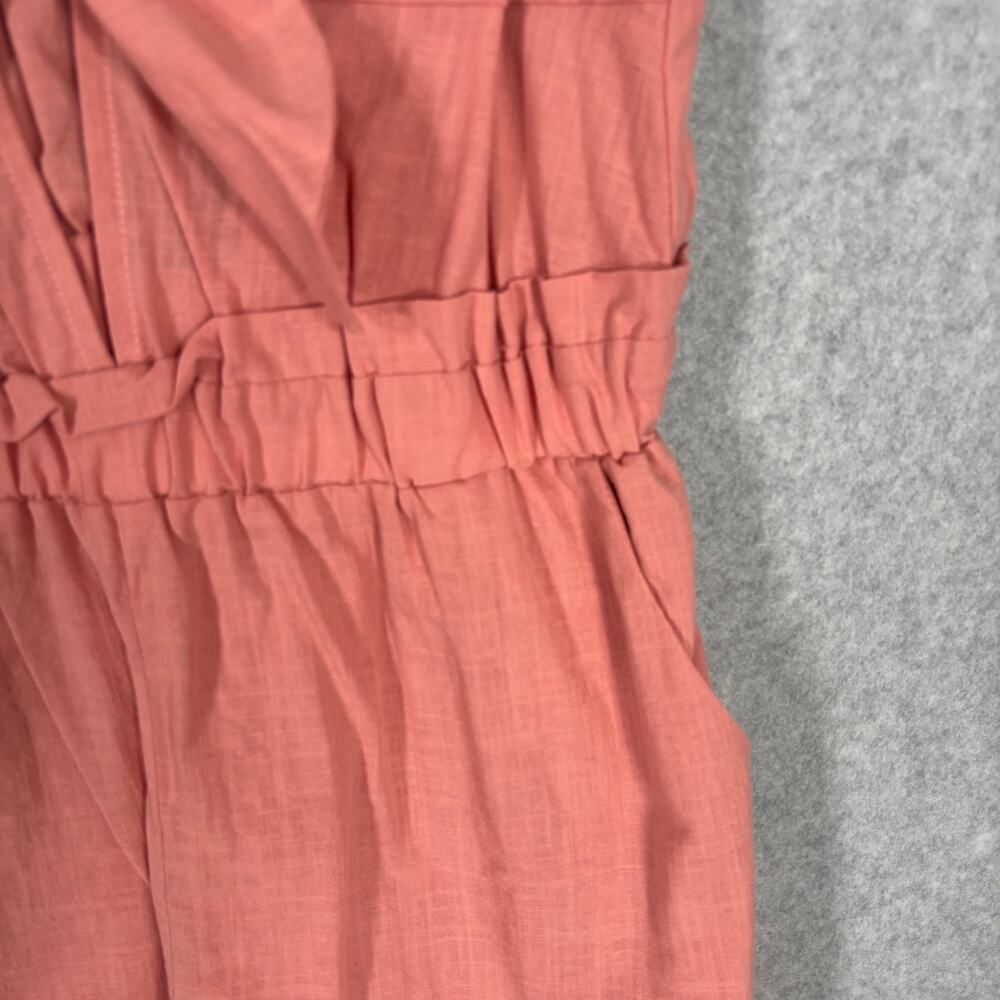 One Clothing Romper Small Coral Bow Tie Pockets Spaghetti Straps Resort Cruise - Picture 4 of 8